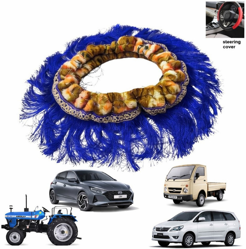 Lupax Hand Stiched Steering Cover For Tata 1 Series(Blue, Fabric)