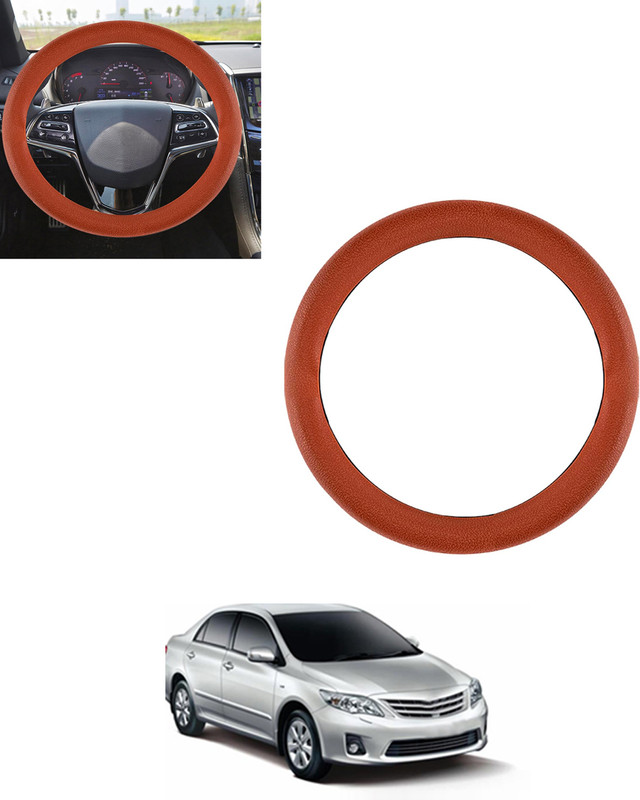 AYW Steering Cover For Toyota Altis(Tan, Leatherite)