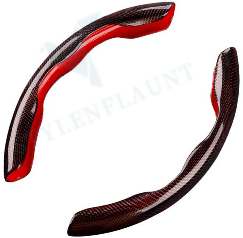 STYLENFLAUNT Steering Cover For Universal For Car Universal For Car(Python-Red, Plastic)