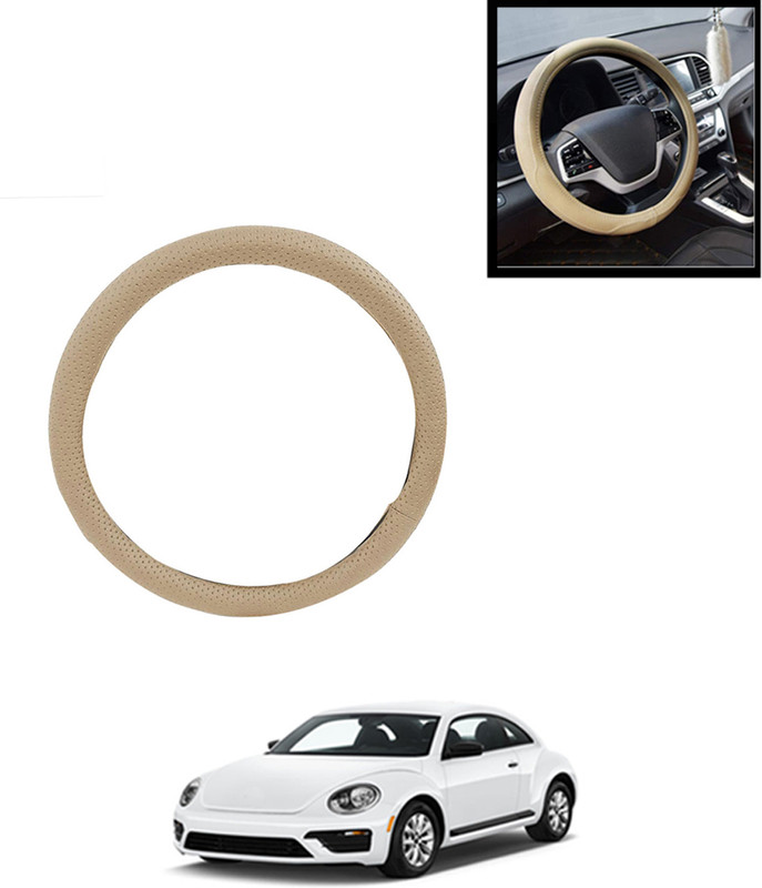 AYW Steering Cover For Volkswagen Beetle(Beige, Leatherite)