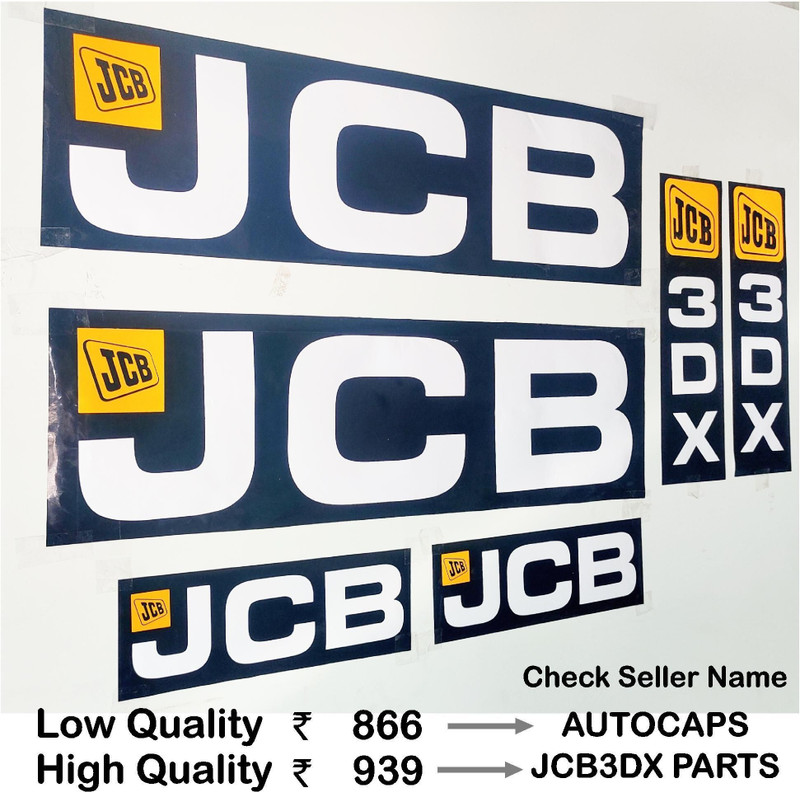 JCB LATEST Wrap for Car(Black)