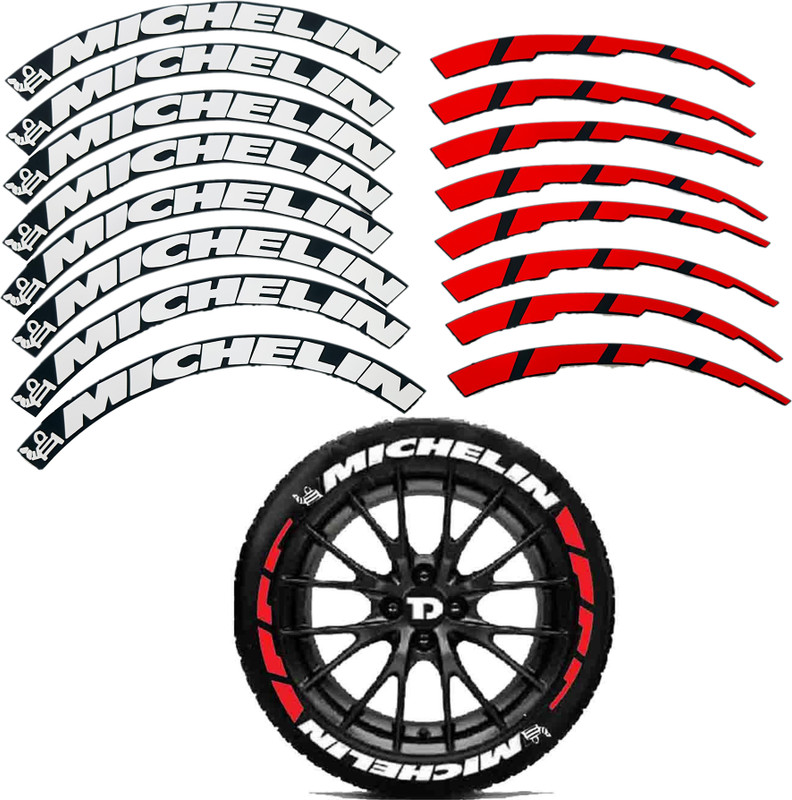 Selifaur Tyre for Car(White, Red)
