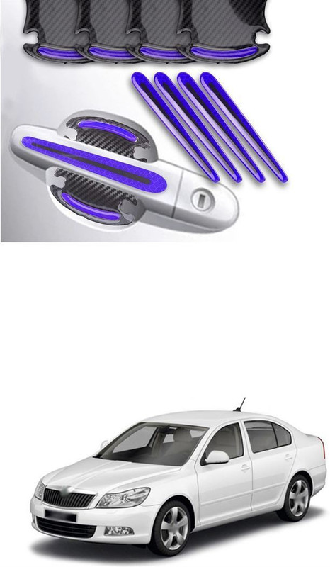 PROEDITION Plastic Car Door Guard(Black, Blue, Pack of 8, Skoda, Laura)