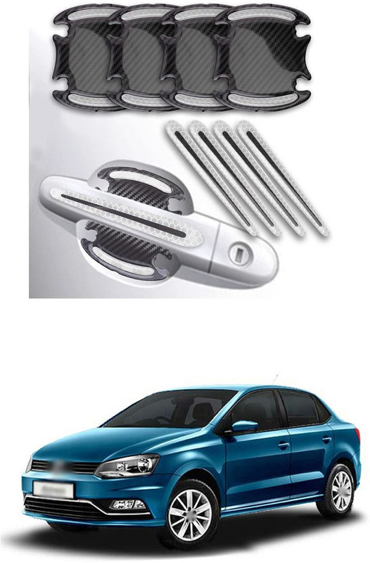 PROEDITION Plastic Car Door Guard(Black, Pack of 8, Volkswagen, Polo)