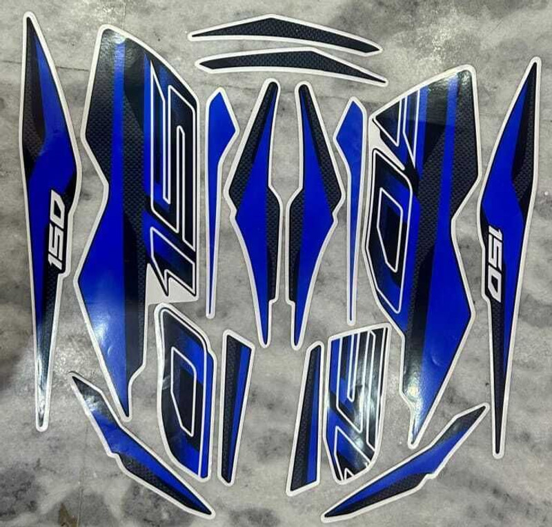 HRBull Sticker & Decal for Bike(Multicolor, Blue)