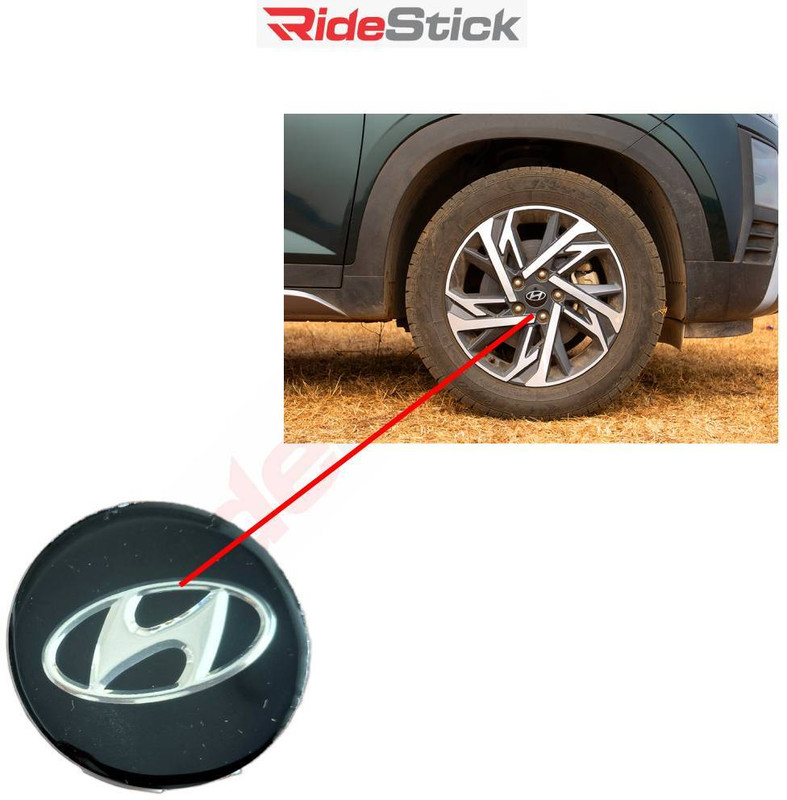 RideStick Emblem for Car(Silver, Black)