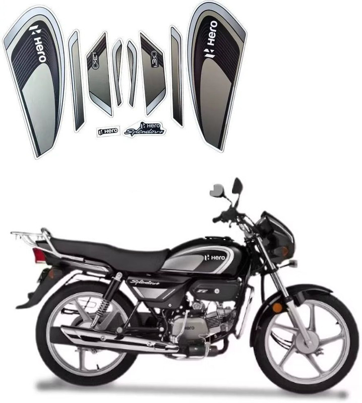 GANNET Sticker & Decal for Car & Bike(Grey)