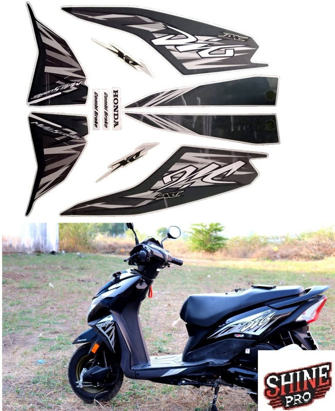 SHINEPRO Sticker & Decal for Scooter(Black)