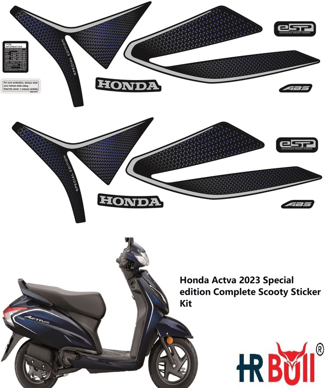 HRBull Sticker & Decal for Scooter(Multicolor, Blue)