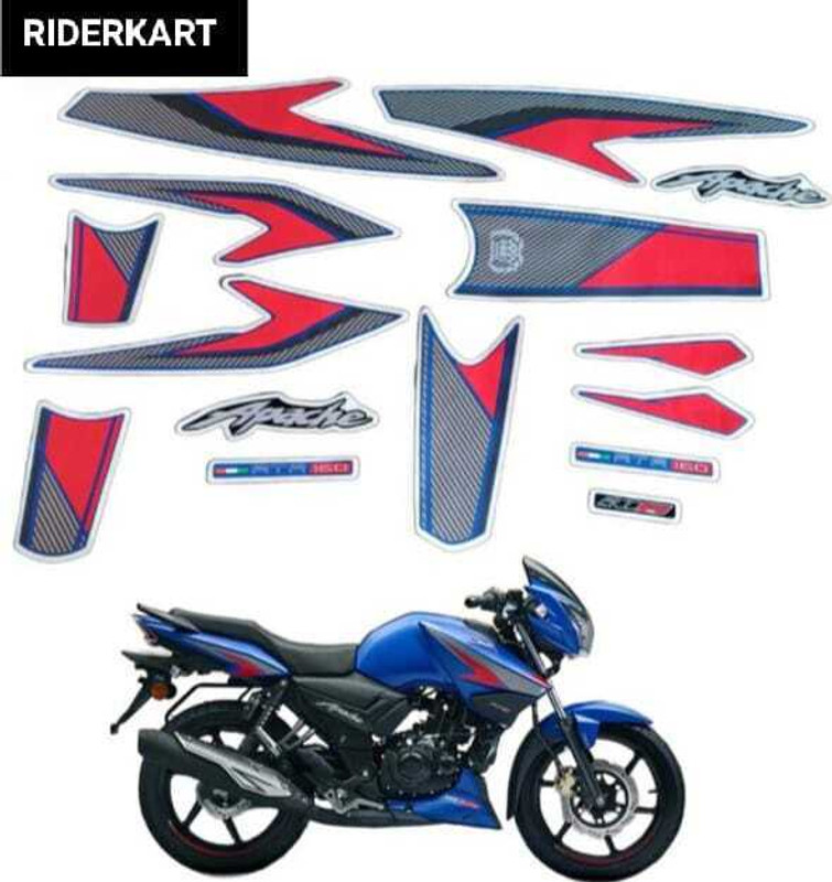 SunStick Sticker & Decal for Bike(Multicolor, Blue)