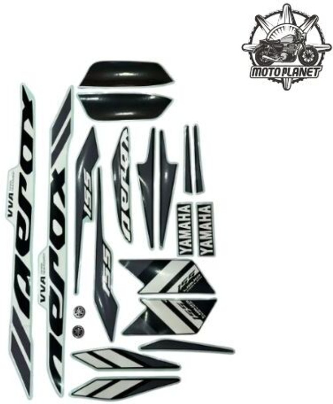 MOTO PLANET Sticker & Decal for Scooter(Black)