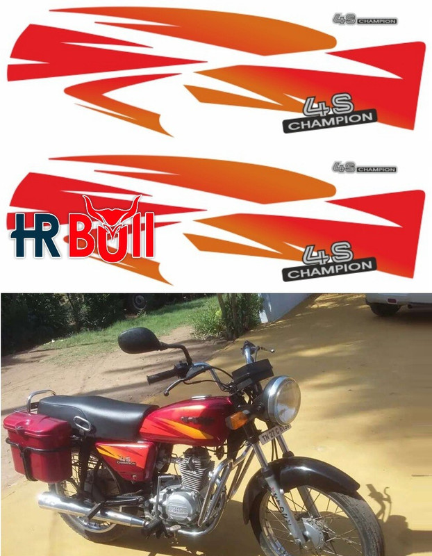 HRBull Sticker & Decal for Car & Bike(Orange)