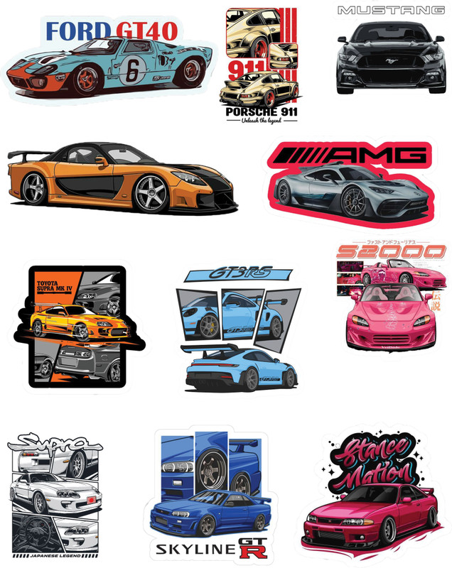 manma store CAR 1 PREMIUM QUALITY VINYL Laptop Skin Compatible for 20 inch(Theme: NA)