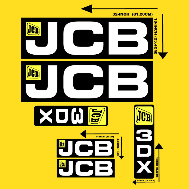 JCB STIKERS SELF ADHISUVE Combo