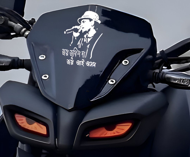 DESIGNZONE Sticker & Decal for Bike(White)