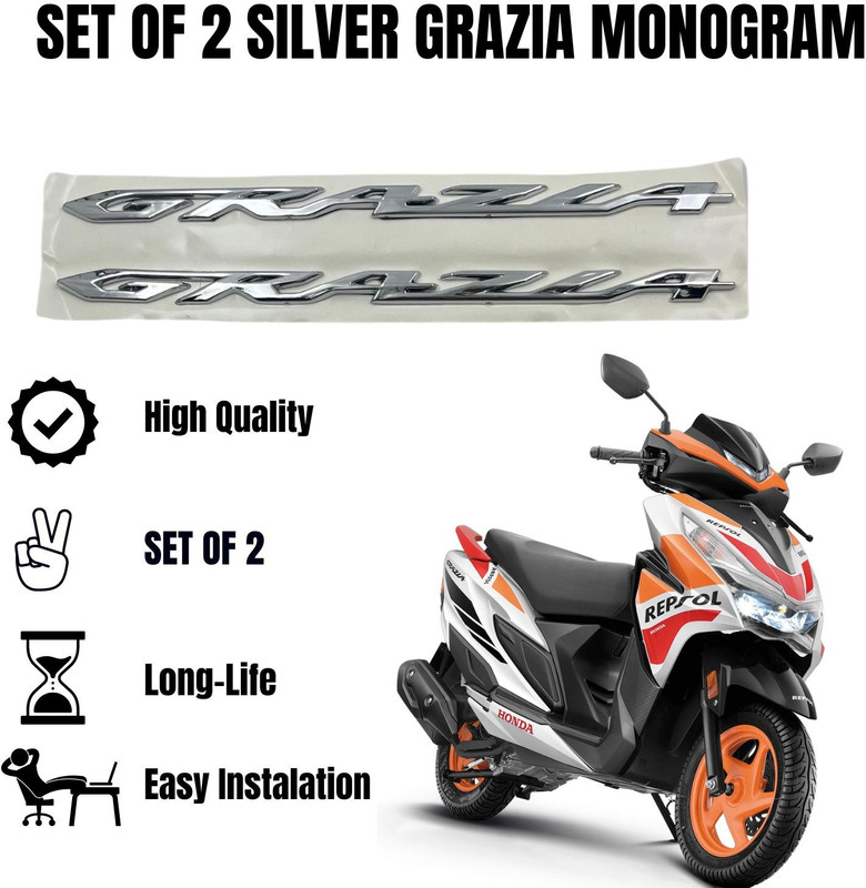 ENEMYT Sticker & Decal for Bike(Silver)
