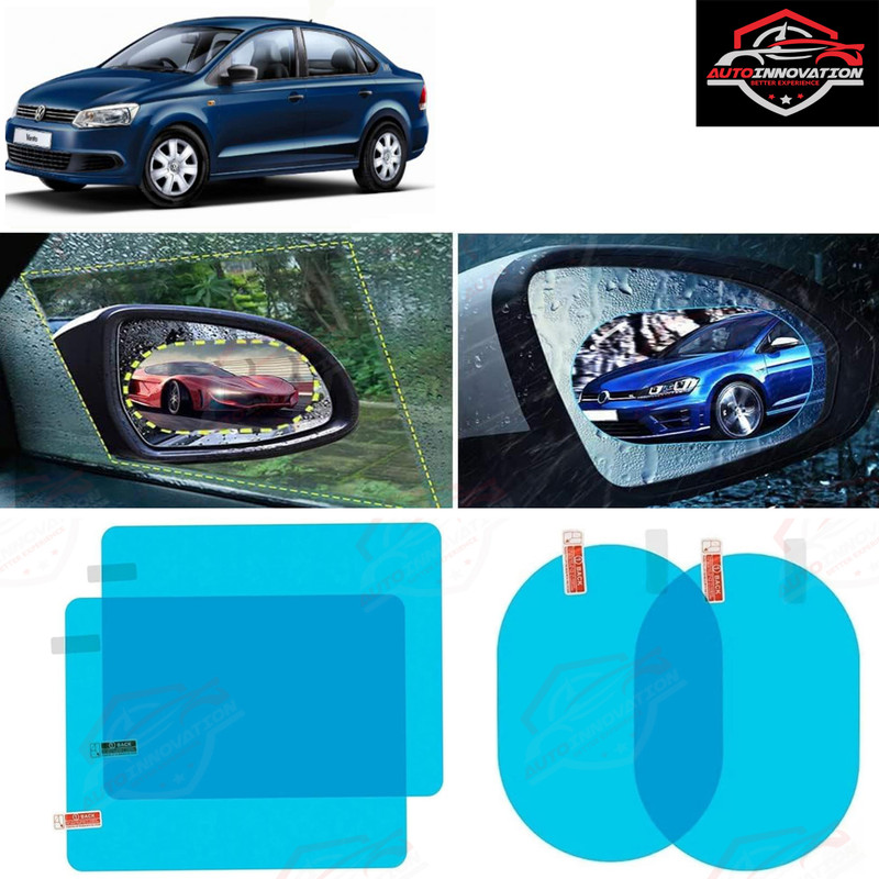 Autoinnovation Anti-Fog Film Protector for Clear Rearview Car Side Mirrors in Rain__496 Plastic Car Mirror Cover(Universal For Car Universal For Car)