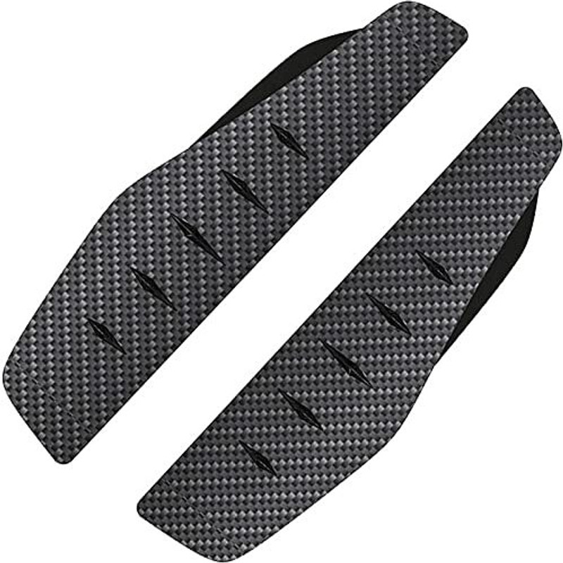 JAINFAM (3R-2156) 2 Pc Carbon Fiber Texture Car Rear View Side Mirror Rain Eyebrow Guard Car Mirror Rain Blocker(Black)