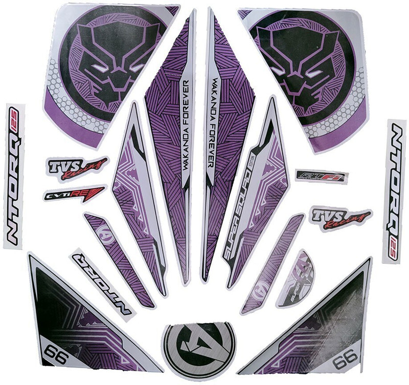 Stylemazee Sticker & Decal for Bike(Purple)