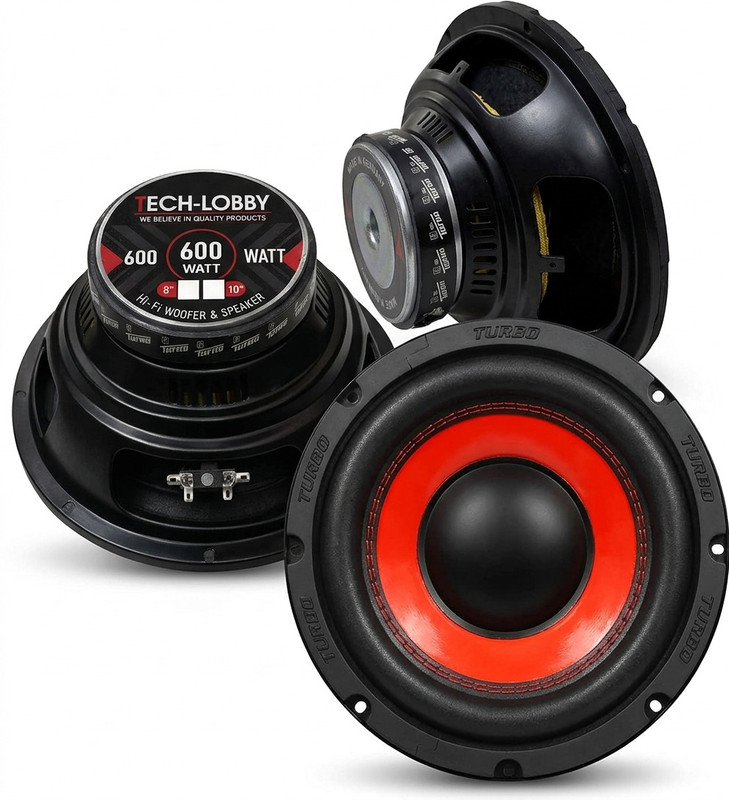 TECH-LOBBY 10 Inch Big Heacy Bass Subwoffer 260 W RMS 4 ohms 1000 pmpo Watt Subwoofer(Passive , RMS Power: 260 W)