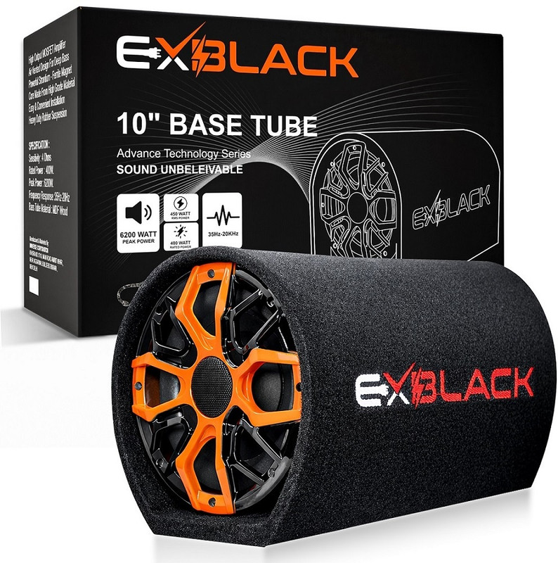 Exblack EX-BASSTUBE-X10 Active car Bass tube Inbuilt Powered Amplifier Subwoofer(Powered , RMS Power: 450 W)