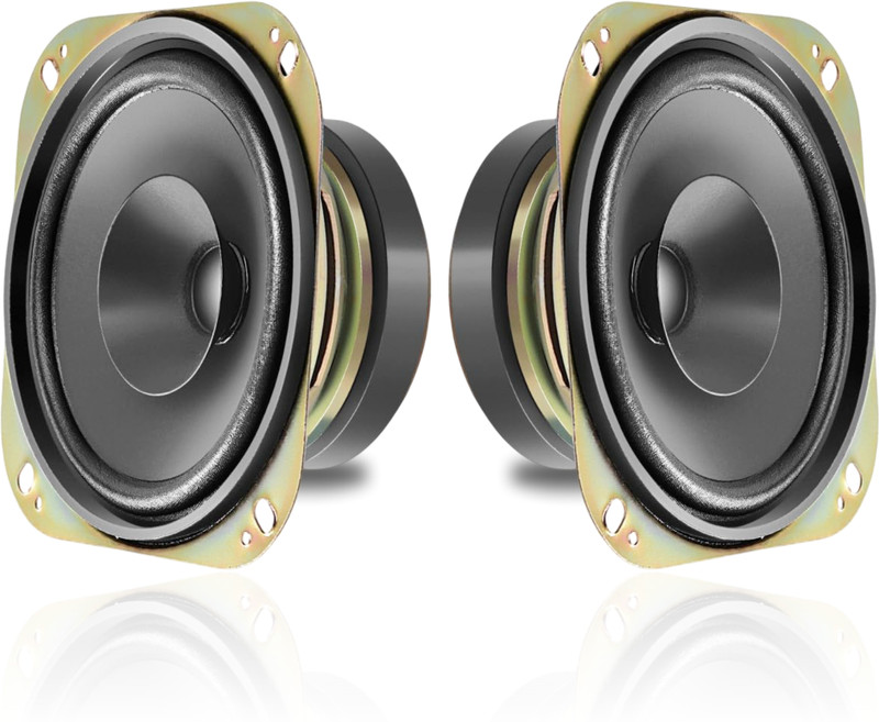 TOYOTONE (Pack of 2) 4" 40W Full Range Speaker Stereo Woofer Speaker | 4" Paper Dual Cone with Cloth Edge 4 Ohm Impedance | 70x10 MM Ferrite Magnet | 25.4mm Voice Coil Subwoofer(Passive , RMS Power: 40 W)