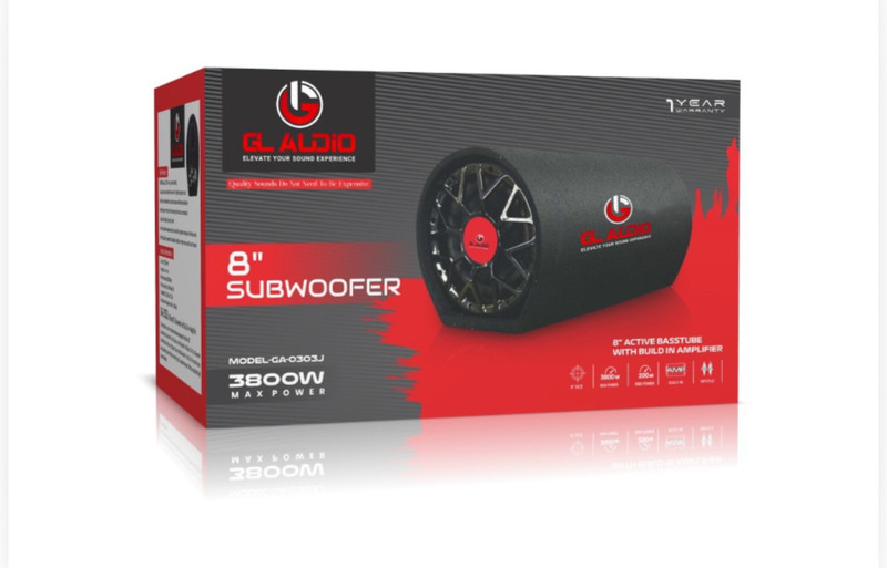 GL AUDIO GA0303J 8 INCH BASSTUBE/SUBWOOFER Subwoofer(Powered , RMS Power: 200 W)