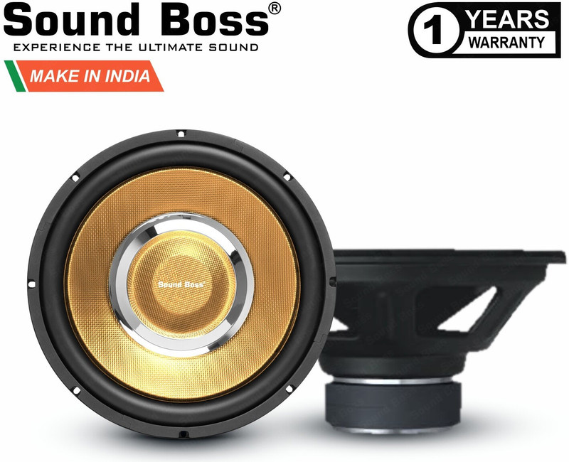 Sound Boss SB-1500 (GOLDEN) 1500W 12" (300mm) Double Magnet Subwoofer(Powered , RMS Power: 325 W)