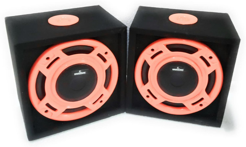 Biggtone Multimedia Bass Box Speaker for Car, Taxi and Home BiggTone 8" High Bass Compact Woofer Multimedia Speaker (Black & Orange) Subwoofer(Powered , RMS Power: 1000 W)