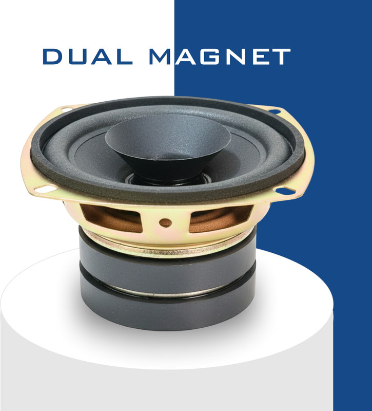 TOYOTONE 3Inch Full-Range Speaker | Dual Cone | 20W Nominal | 40W Max | 4-Ohms | Copper Coil | 53mm Dual Magnet | High Sensitivity | Ideal for Home & Car Audio Subwoofer(Passive , RMS Power: 40 W)