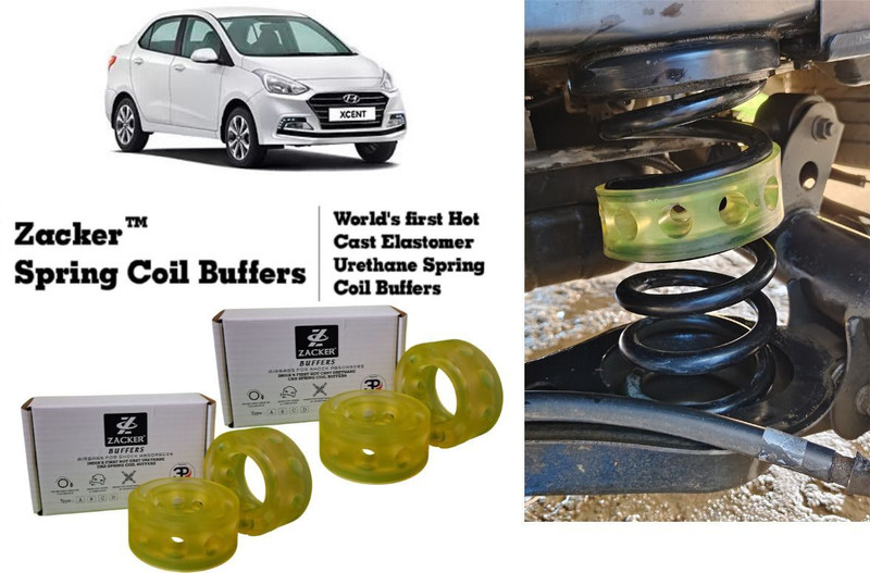 Zacker for Xcent, all 4 Coil Spring Buffers, Car Suspension Kit