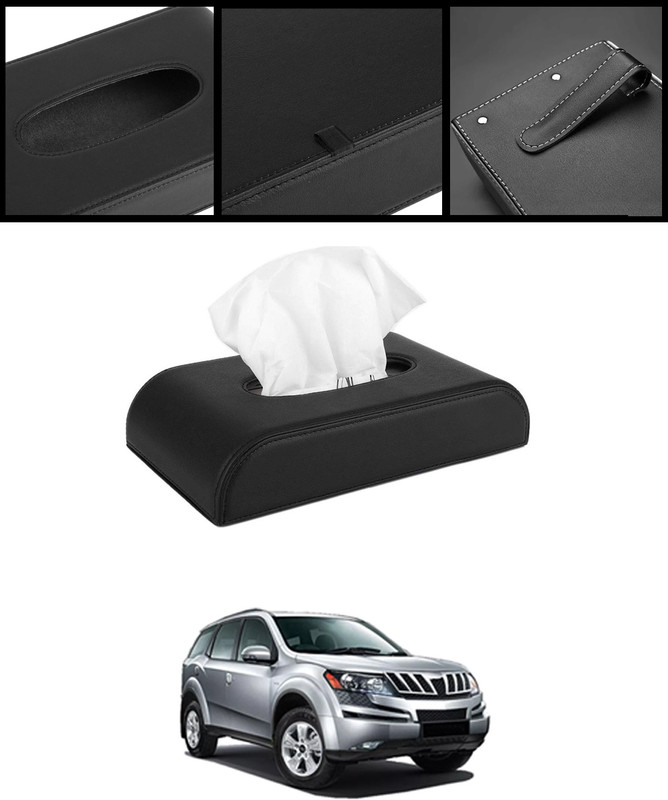 AYW Universal Black D Shape Leatherite Tissue Holder For Car/Home-321 Vehicle Tissue Dispenser(Black)