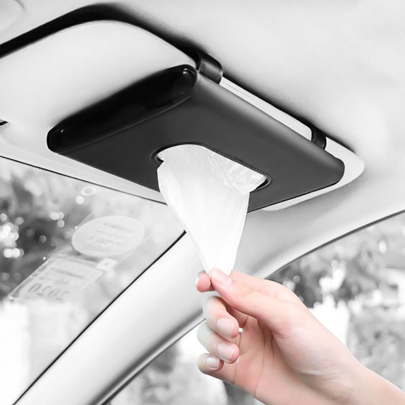 Nihuzo Luxury Black Car tissue Holder Premium Tissue Holder Vehicle Tissue Dispenser(Black)