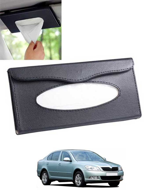 MATIES Multiuse Tissue Box With Waterproof For Car,Home,Office,Washroom,Kitchen Etc 142 Vehicle Tissue Dispenser(Black)