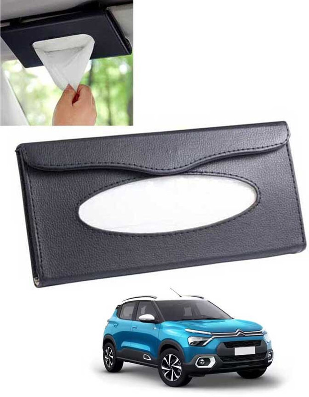 MATIES Black Rectangle Tissue Holder For Office,Home,Car For EC3 Citroen 2023 Vehicle Tissue Dispenser(Black)