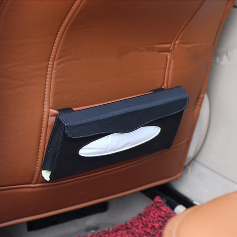 VOCADO NEX78610_Car Tissue Box Holder Black Vehicle Tissue Dispenser(Black)