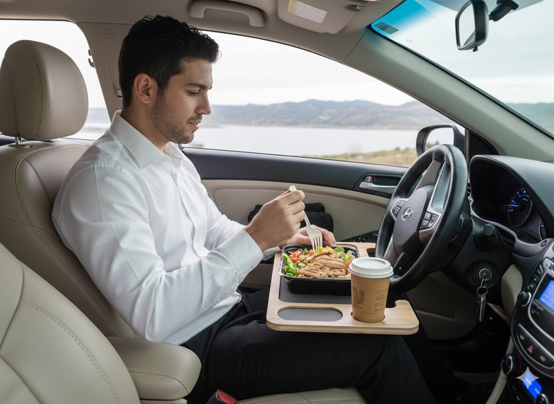Contraxify DriveSnack Station Cup Holder Tray Table