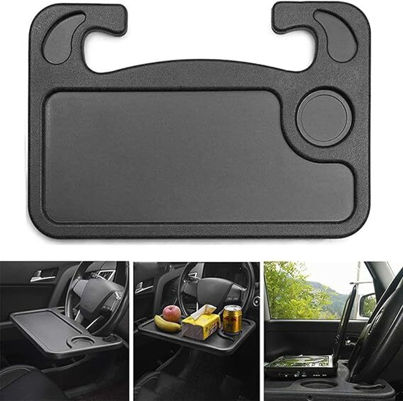 Spotview Multipurpose Steering Wheel Desk | Car Steering Desk |Car Retractable Tray Plate Cup Holder Tray Table