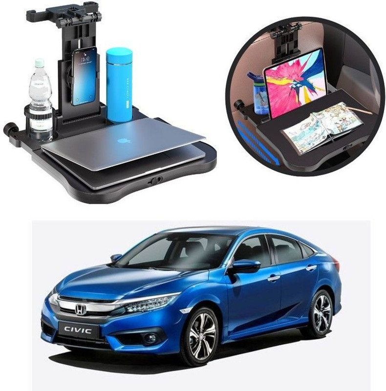 Oshotto Car Back Seat food Tray Table For HONDA CIVIC 2019 ONWARDS Cup Holder Tray Table
