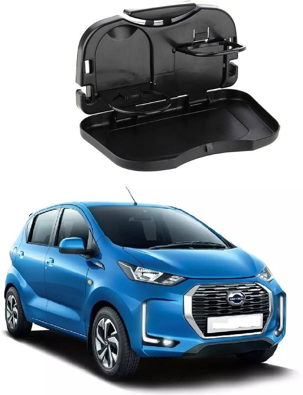 AutooNation Car Interior Storage Foldable Meal Drink Cup Tray Back seat for Datsun Redi Go Cup Holder Tray Table