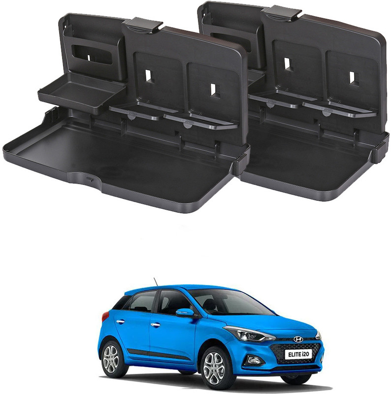 Oshotto FT-02 Food Travel Dining Tray For Hyundai i20 Active 2015-2020 - Set of 2 Cup Holder Tray Table