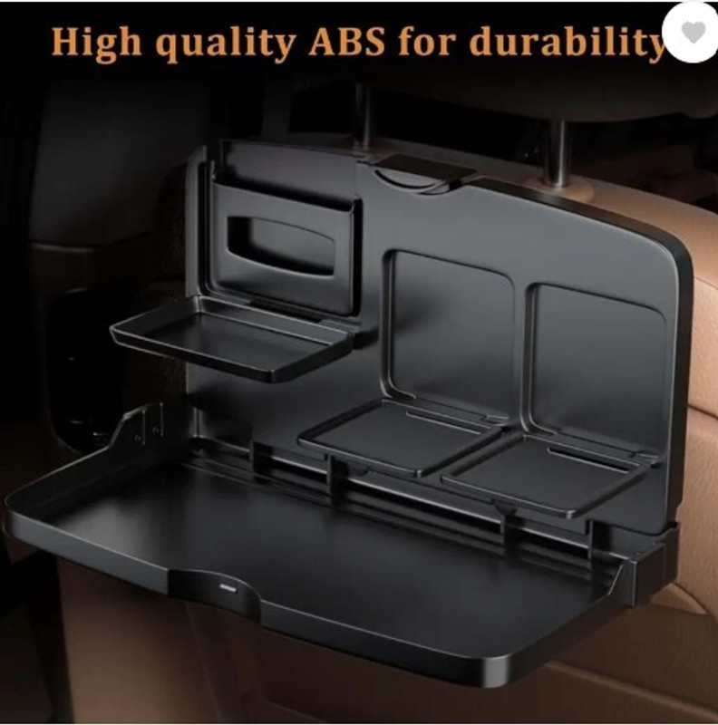 SSB Bride hub Car Back Seat Folding Tray, Grey, Food and Drink Holder for Vehicle Cup Holder Tray Table