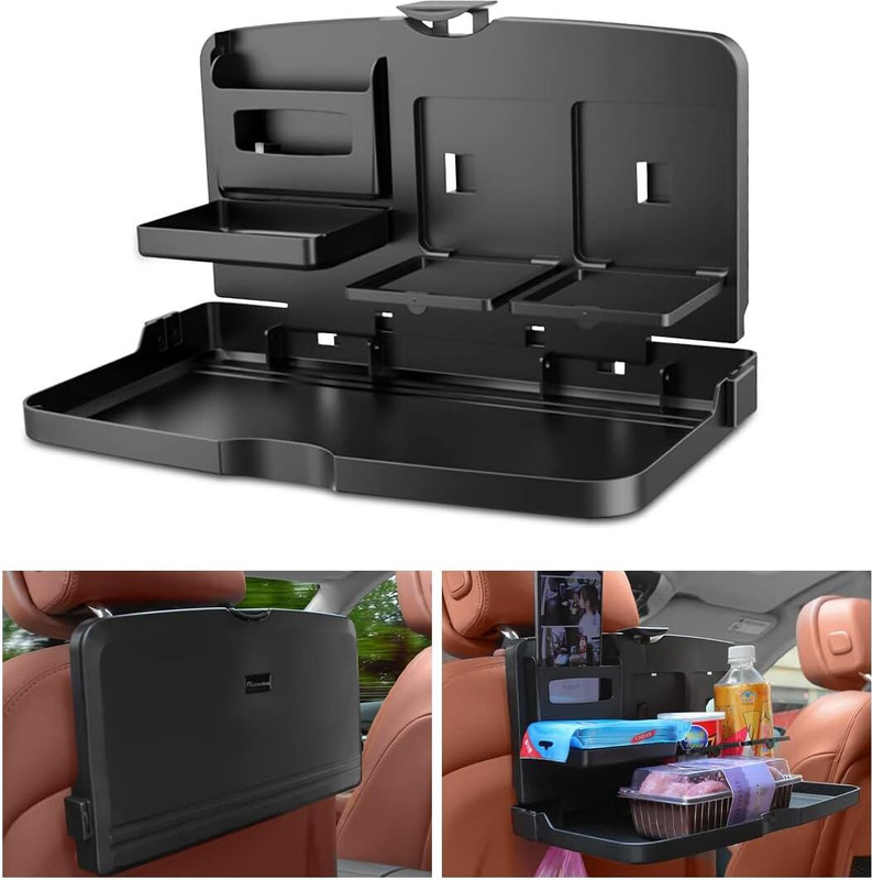 Worricow Back Seat Table Strong Design Bearing Load To Wear-resistant Easy Install Stable Cup Holder Tray Table