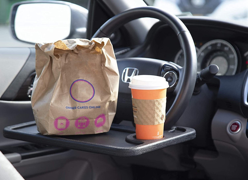 MIG Car Steering Wheel Tray Car Tray for Glass Holder Tray Table