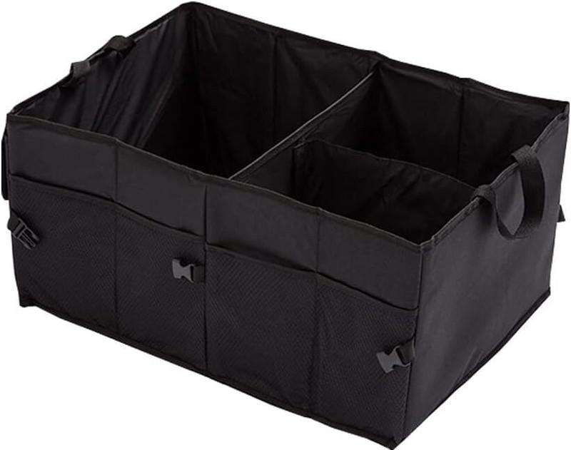 zvonko Trunk Organizer And Storage Suv Foldable Multi-Compartment Car Storage Box Trunk Organizer(Black)