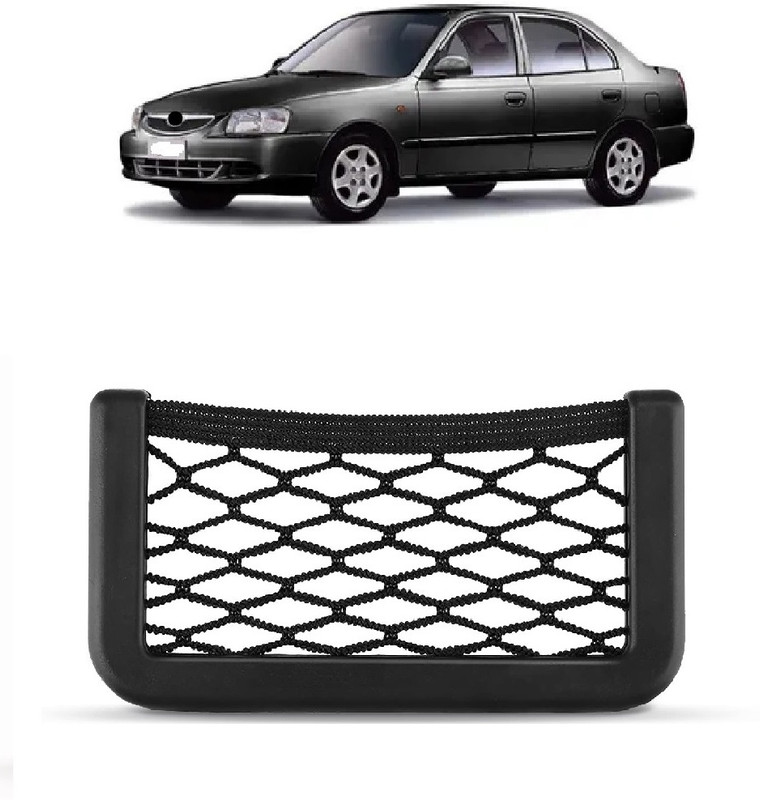 BROTHERTWO Car Storage Net, Mobile Phone Keys Holder Pocket Organizer For Accent Visor Pouch(Black)