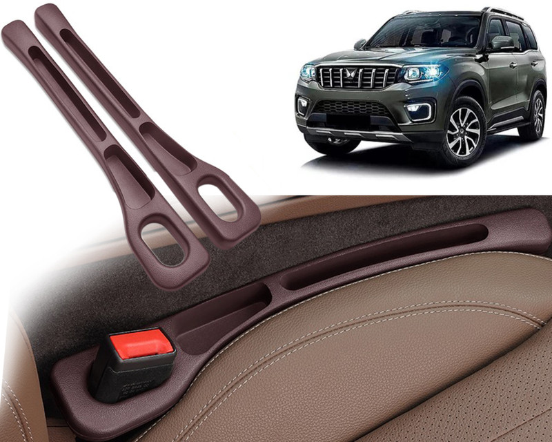 Selifaur GBB199 Light Weight Car Seat Gap Filler (New storage slot)Scorpio N Trunk Organizer(Brown)