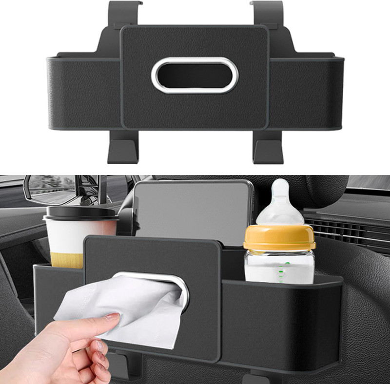 STHIRA Car Backseat Organizer Multi Compartment Storage Trunk Organizer(Black)