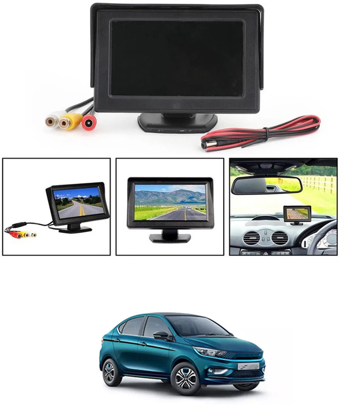 CCMM 12V/4.3 Inch High Performance Black Color TFT LCD Monitor Screen For Car-271 Black LCD(11 cm)