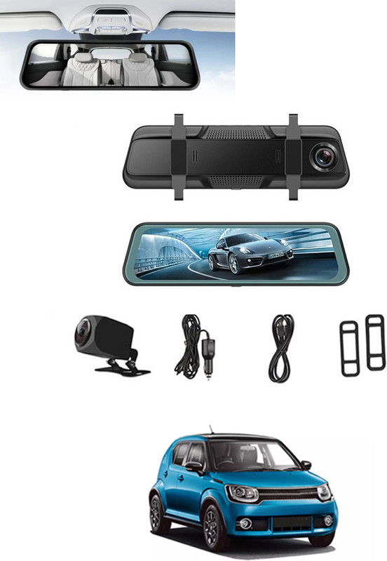 MSNP Multifunctional Digital 9.66inch DVR Full Touch Car Hanging Screen-147 Black LED(25 cm)
